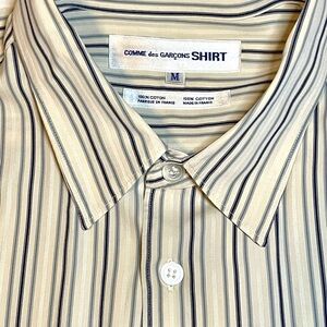 Comme des Garçons Cream Striped Shirt – Men’s Size M